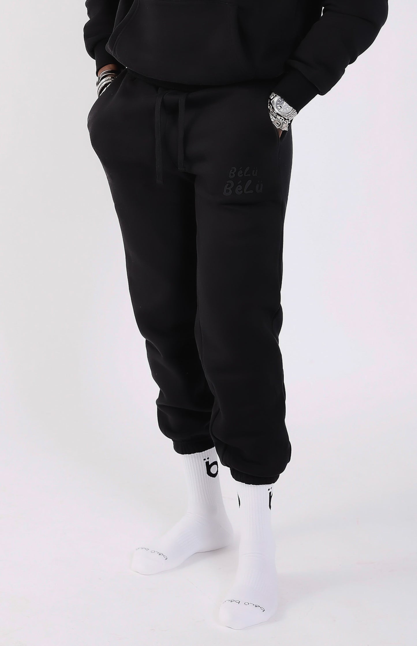 Boxy Fit Black Full Set (Hoodie + Sweatpants)