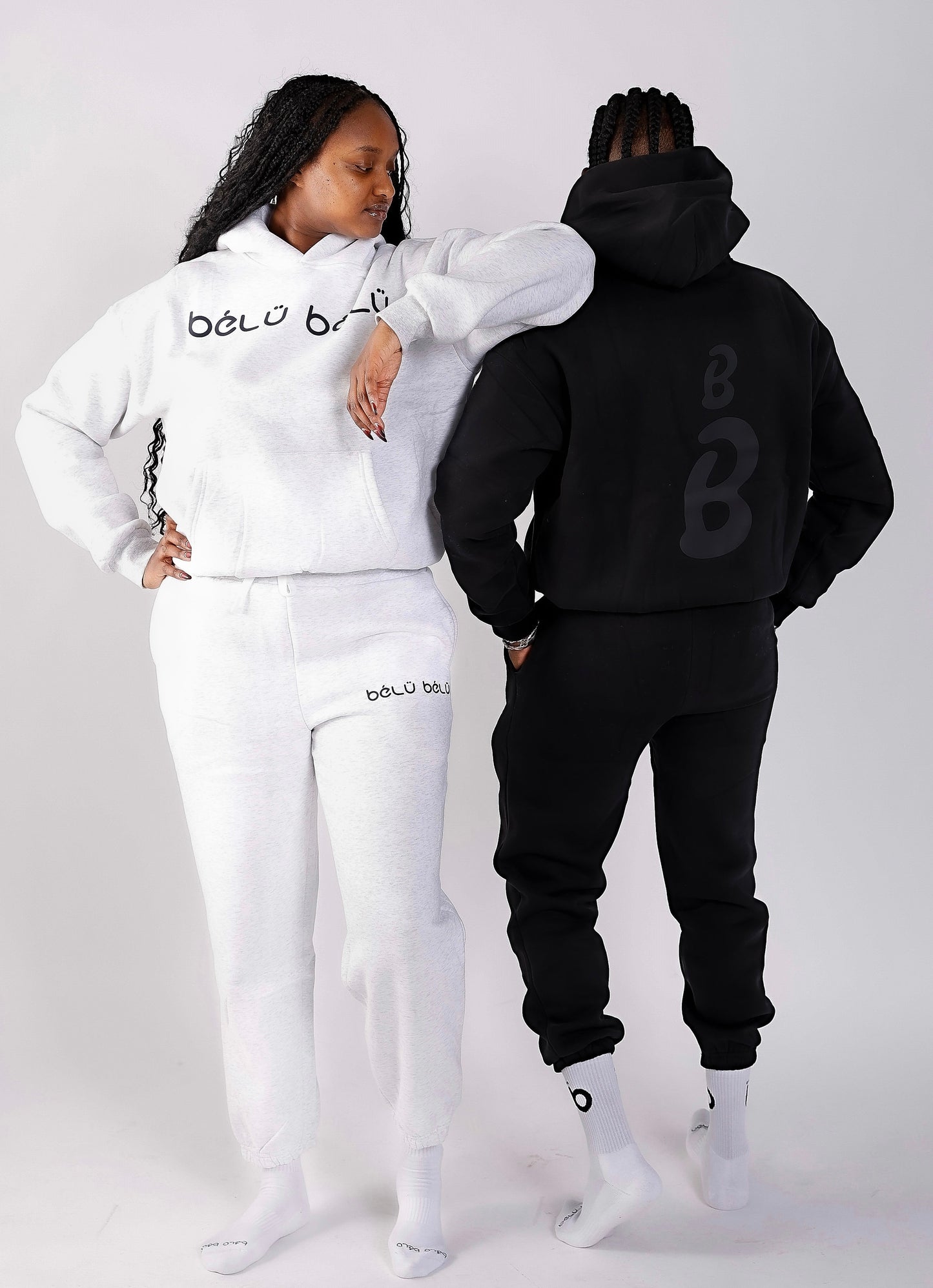 Boxy Fit Black Full Set (Hoodie + Sweatpants)