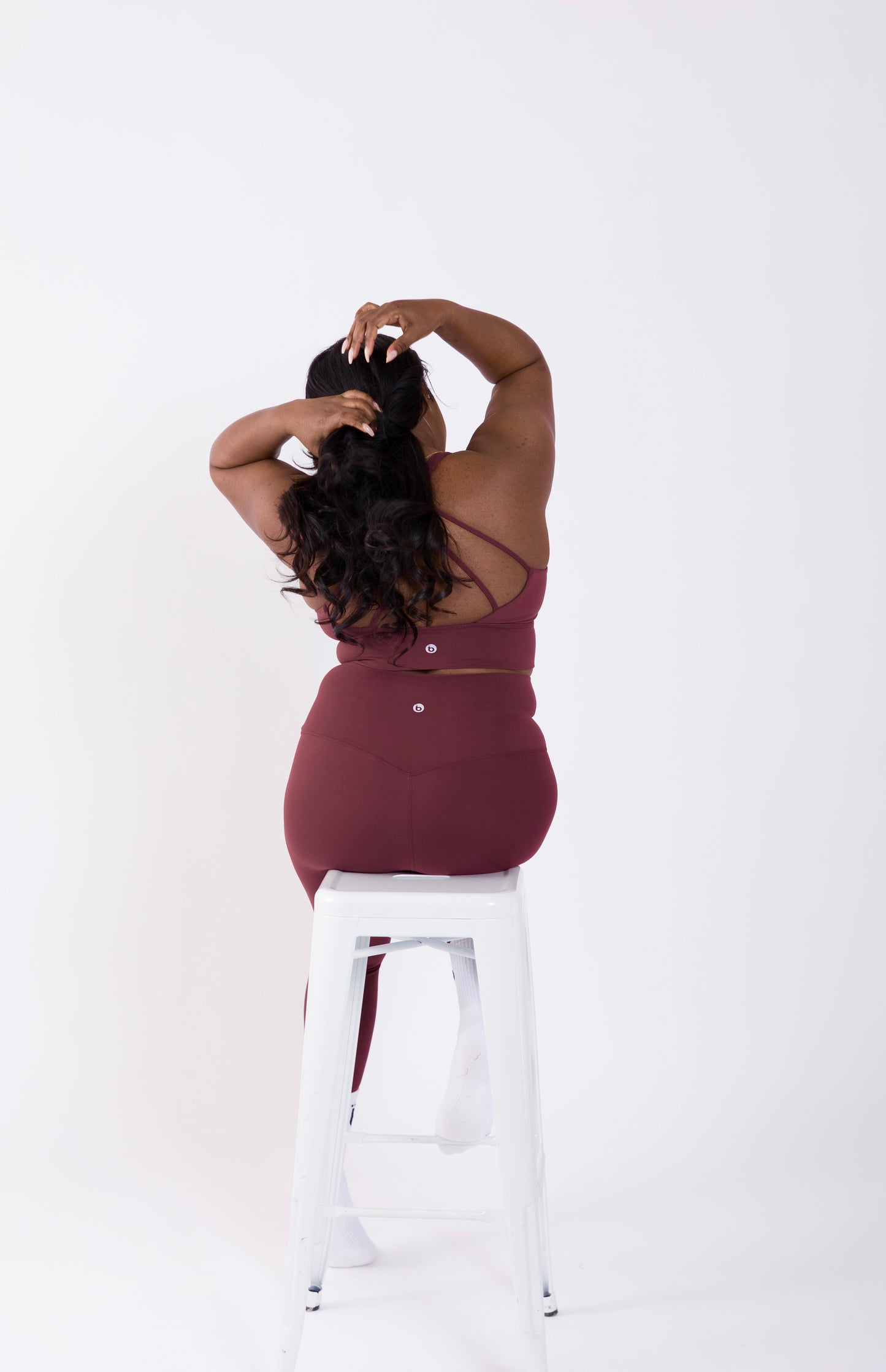 Red Brown High-Rise Yoga Set (Bra+ Yoga Pant)