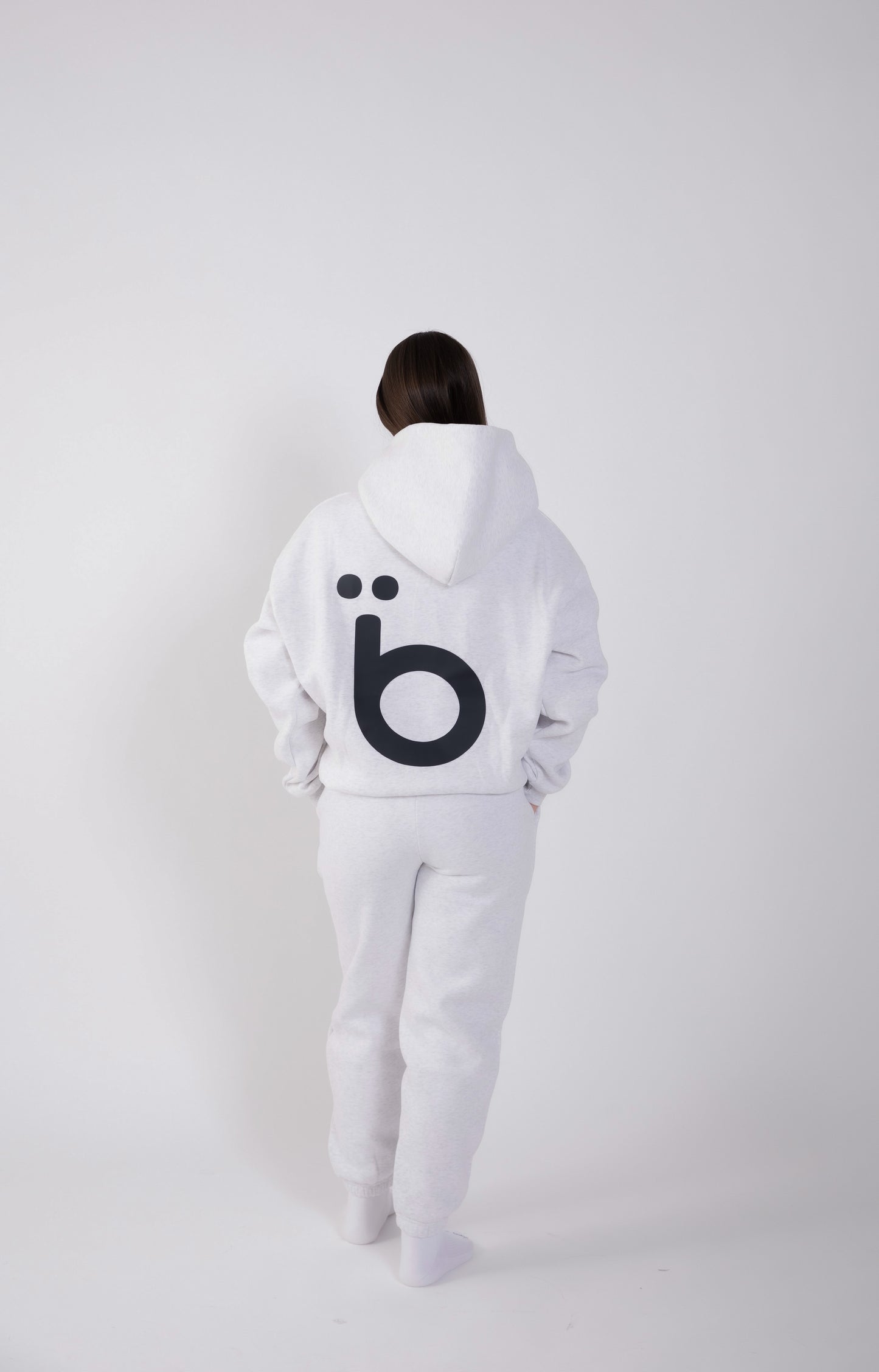 Boxy Fit Light Gray Full Set (Hoodie + Sweatpants)