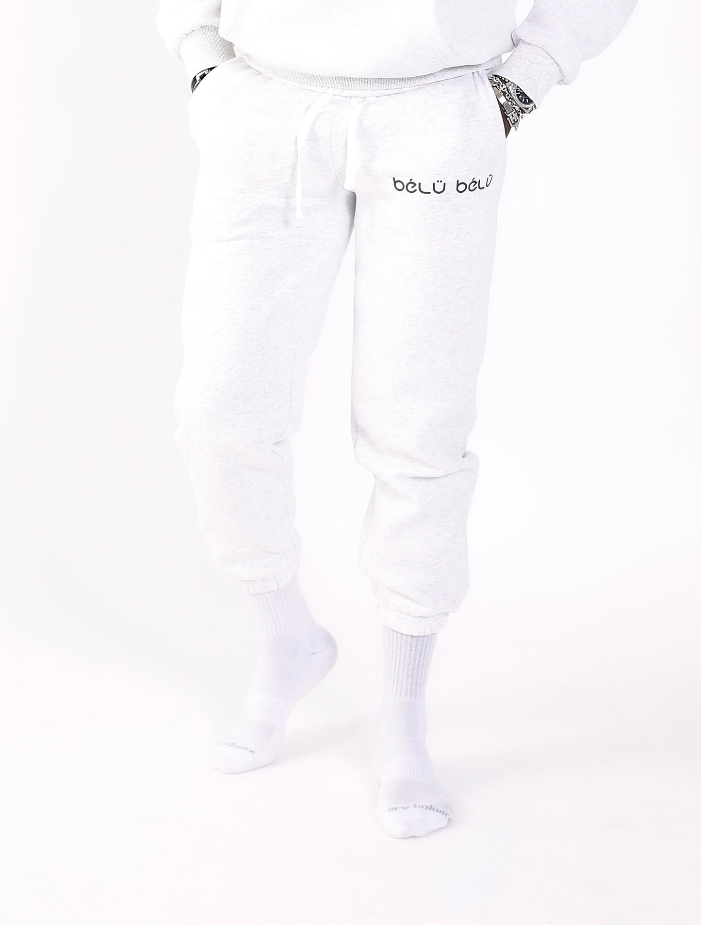 Boxy Fit Light Grey Full Set ( Hoodie + Sweatpants)