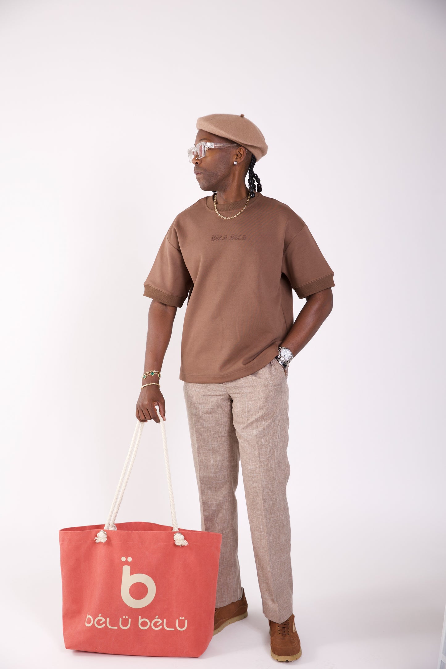 Muted Mocha Relaxed Fit T-shirt