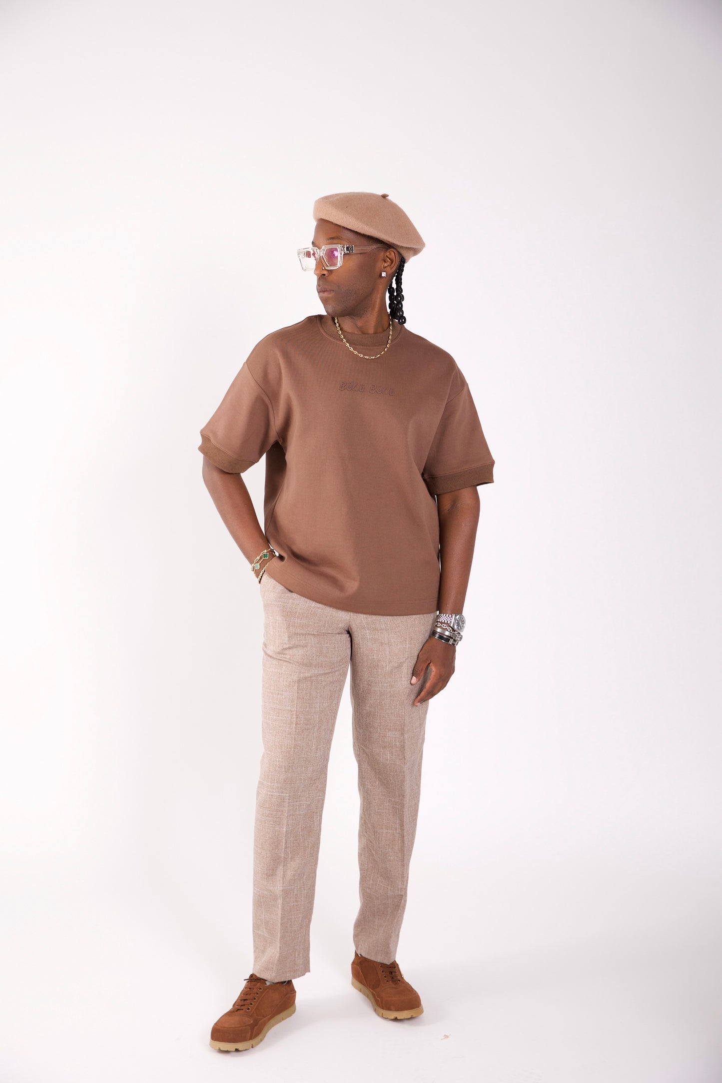 Muted Mocha Relaxed Fit T-shirt