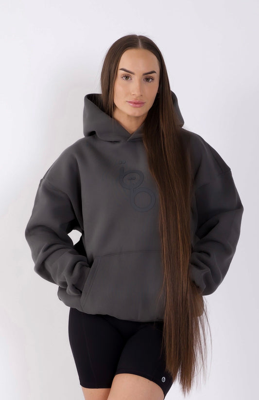 Boxy Fit Gray Hoodie