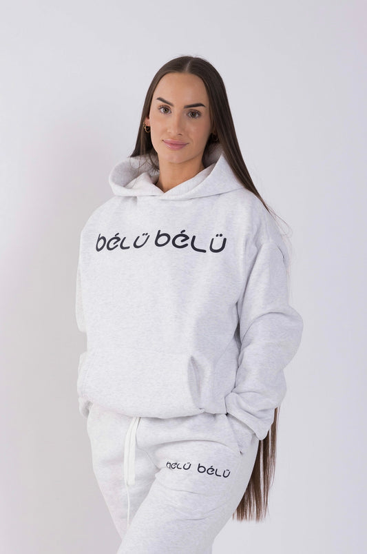 Boxy Fit Light Gray Full Set (Hoodie + Sweatpants)