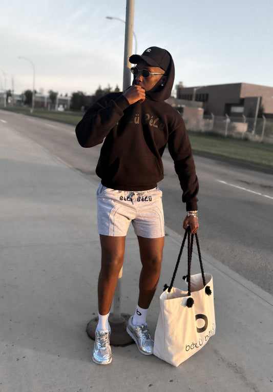 Gray Drawstring Shorts