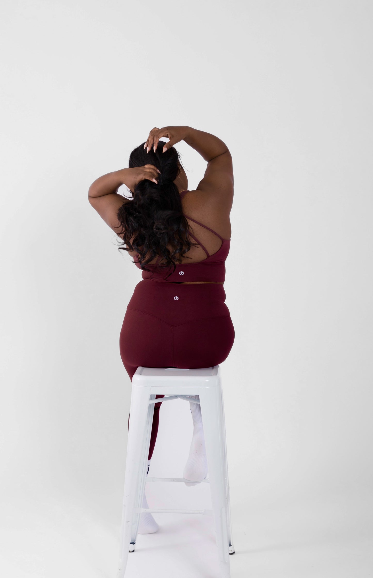 Red Brown High-Rise Yoga Set