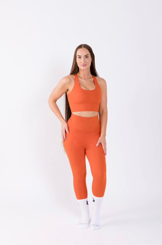 Orange High-Rise Yoga Set (Bra+Yoga Pant)