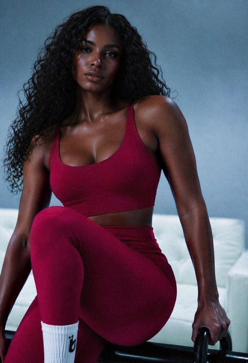 Rose Red High-Rise Yoga Set