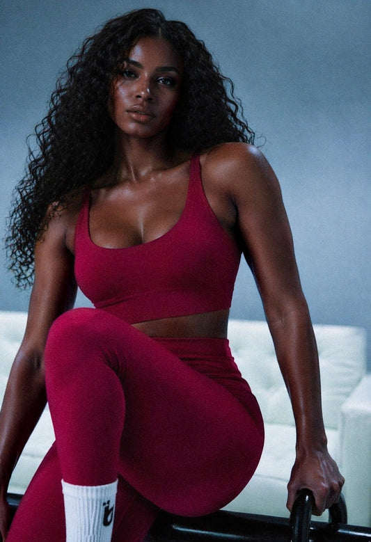 Rose Red High-Rise Yoga Set
