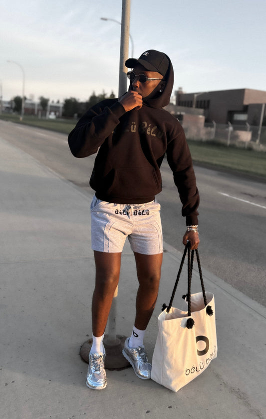Gray Drawstring Shorts