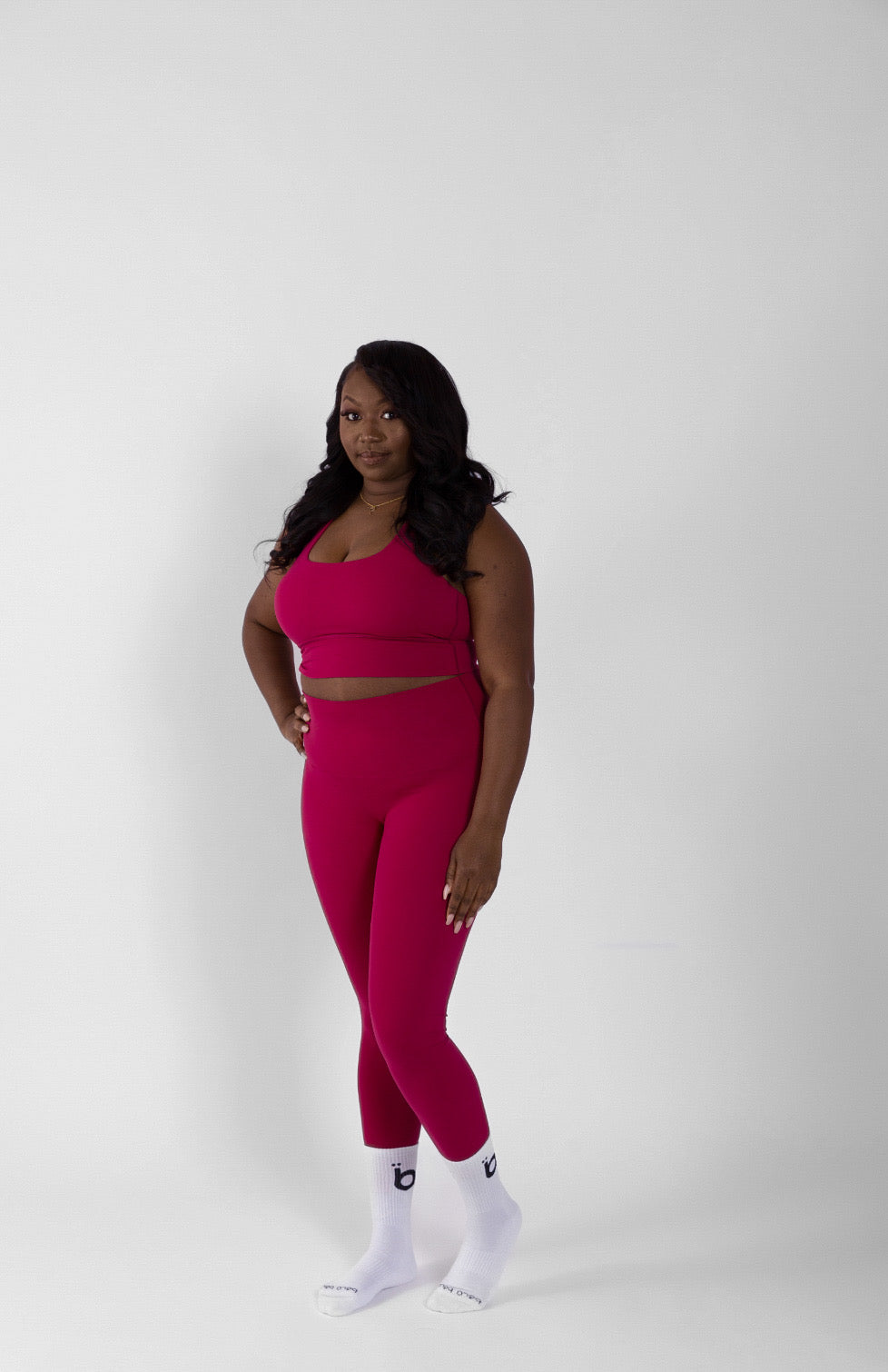 Rose Red High-Rise Yoga Set