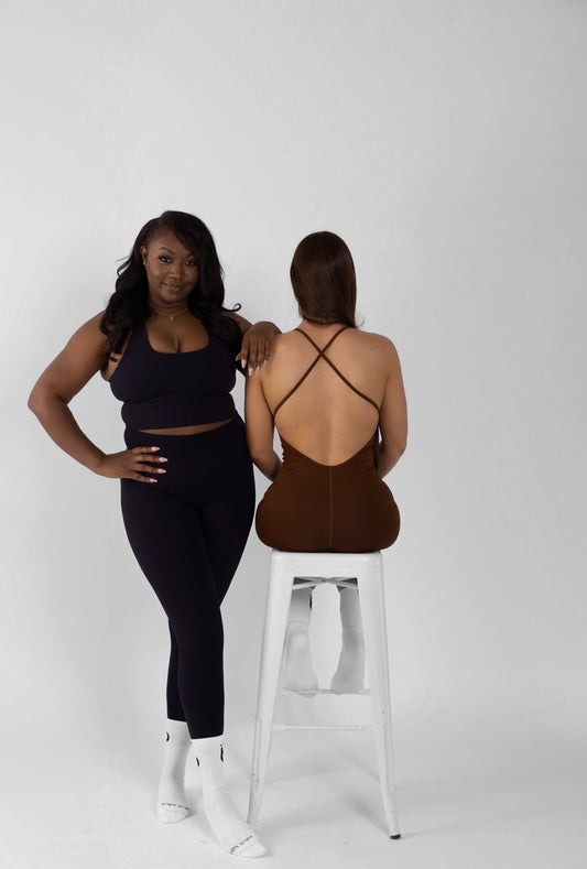 Black High-Rise Yoga Set