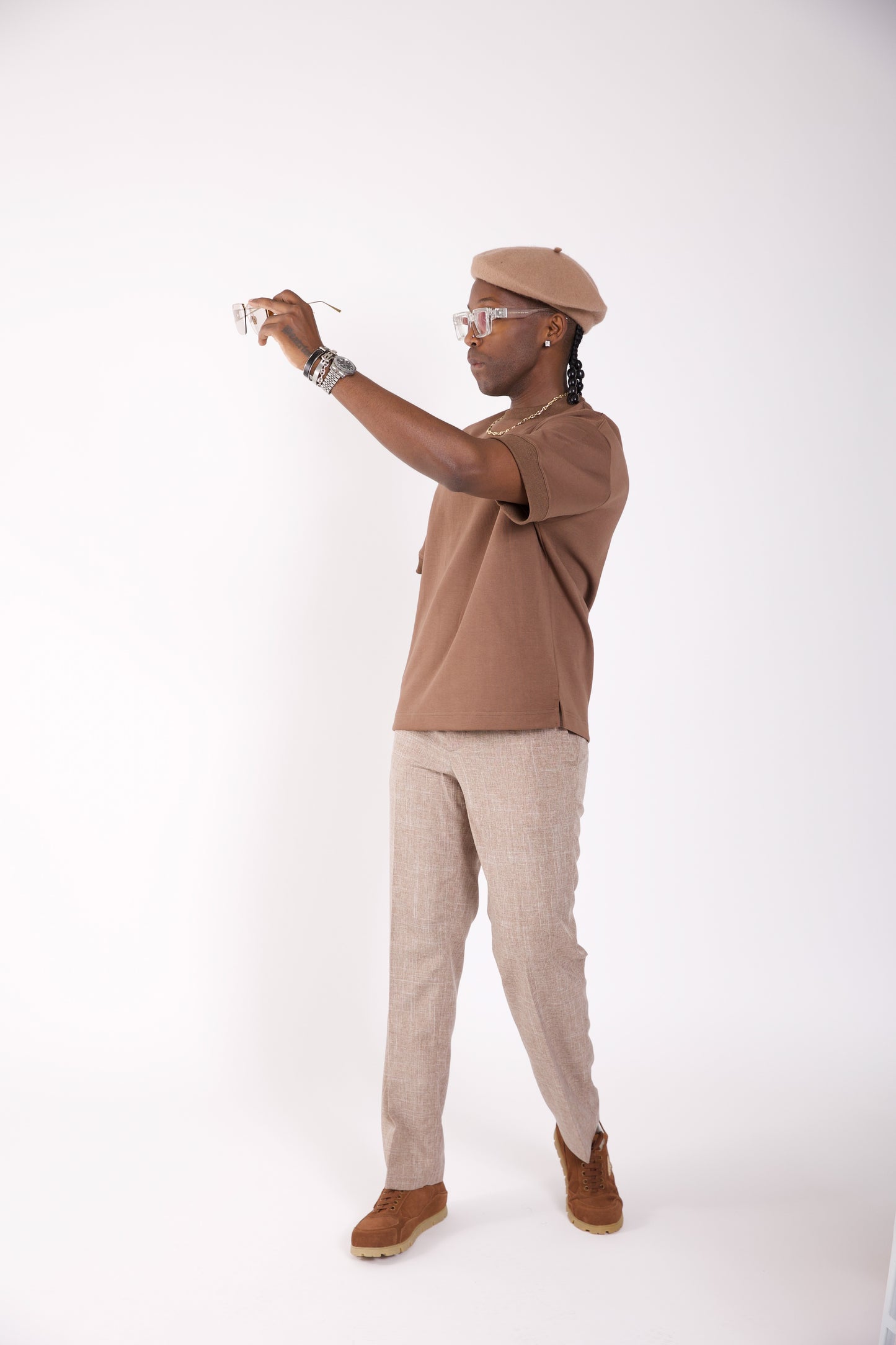 Muted Mocha Relaxed Fit T-shirt
